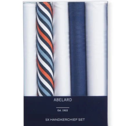 Abelard Handkerchiefs 5 Pack - 4 Colours
