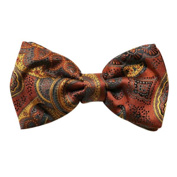 Paisley Satin Bow Tie - 5 Colours - Image 3