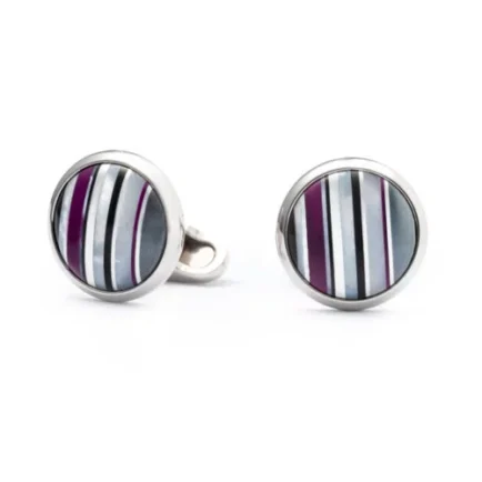 Lambro Mosaic Large Round Cufflinks - 2 Colours