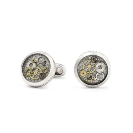 New York Large Round Cufflinks - 2 Colours