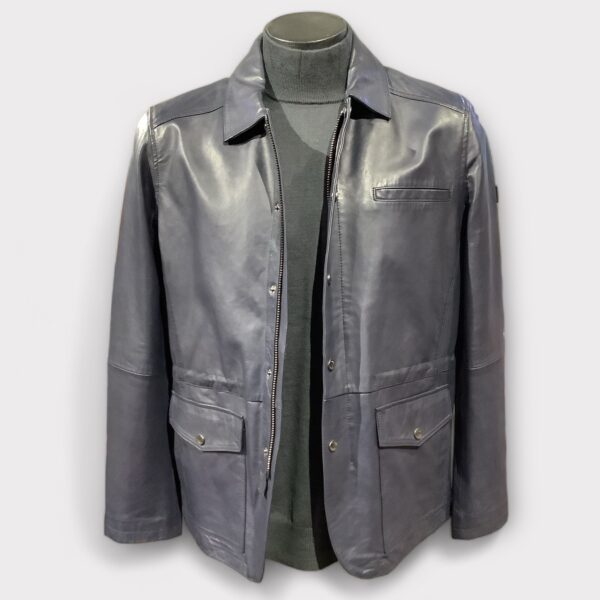 Bugatti Navy Nappa Leather Jacket