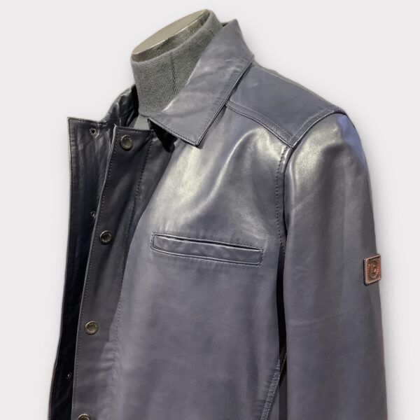 Bugatti Navy Nappa Leather Jacket - Image 2