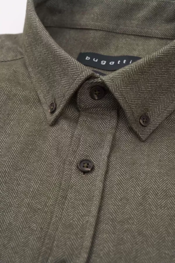 Bugatti Herringbone Shirt - 2 Colours - Image 4