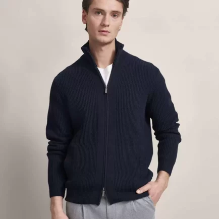 Bugatti Wool Full Zip Lambswool Cardigan - 2 Colours