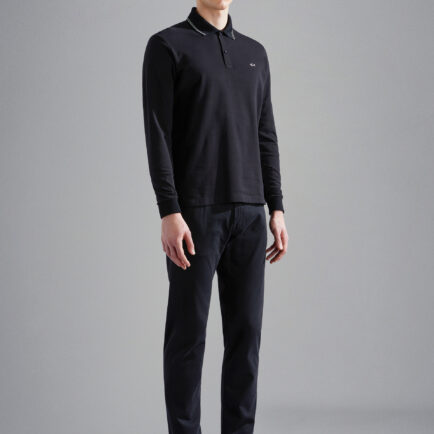 Paul & Shark Long Sleeve Cotton Polo Shirt - 2 Colours