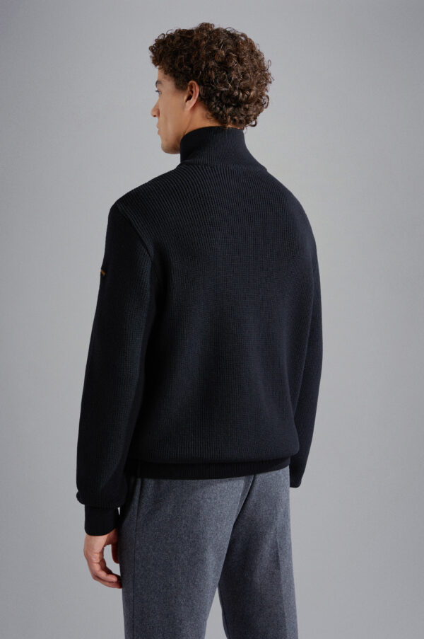 Paul & Shark Black Wool Zip Turtleneck - Image 3