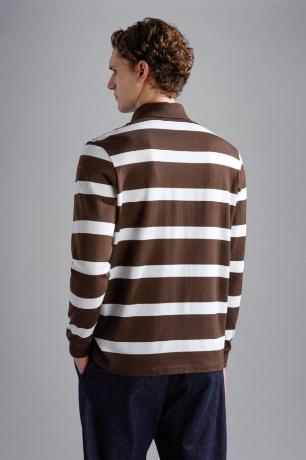 Paul & Shark Striped Long Sleeve Polo Shirt - 2 Colours - Image 3
