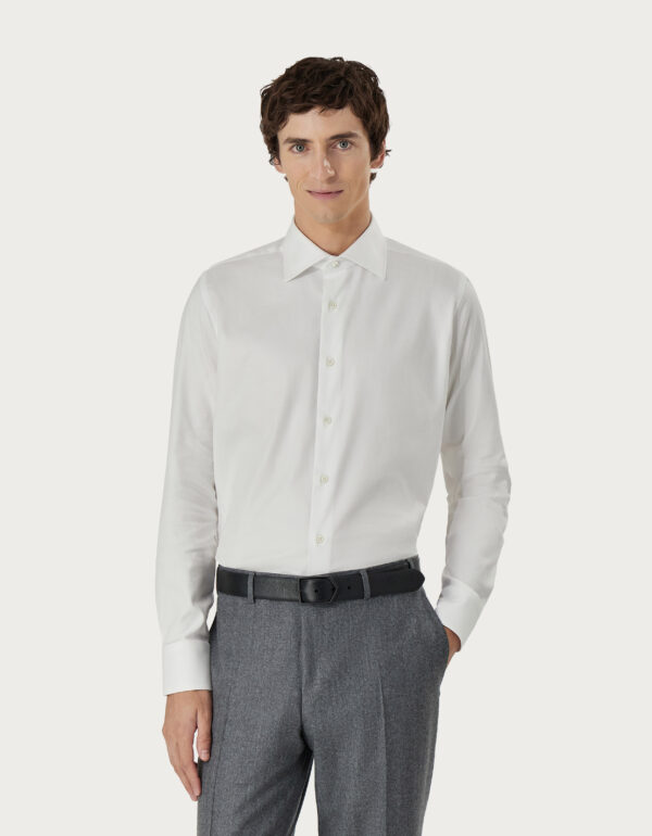 Canali White Cotton Shirt - Image 2
