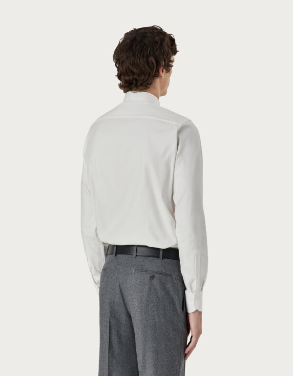 Canali White Cotton Shirt - Image 3