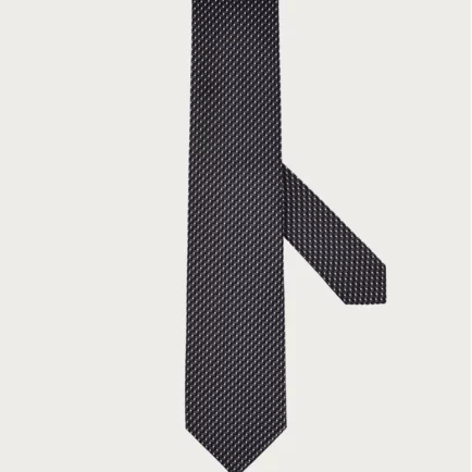 Canali Grey Jacquard Silk Tie