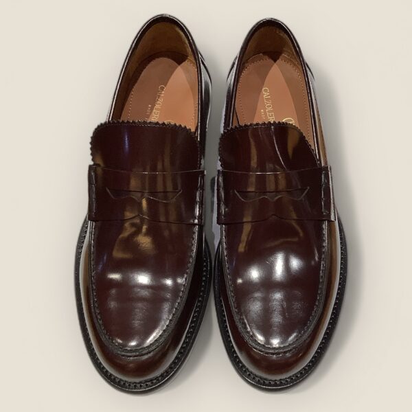 Burgundy Calf Leather Penny Loafer - Image 2