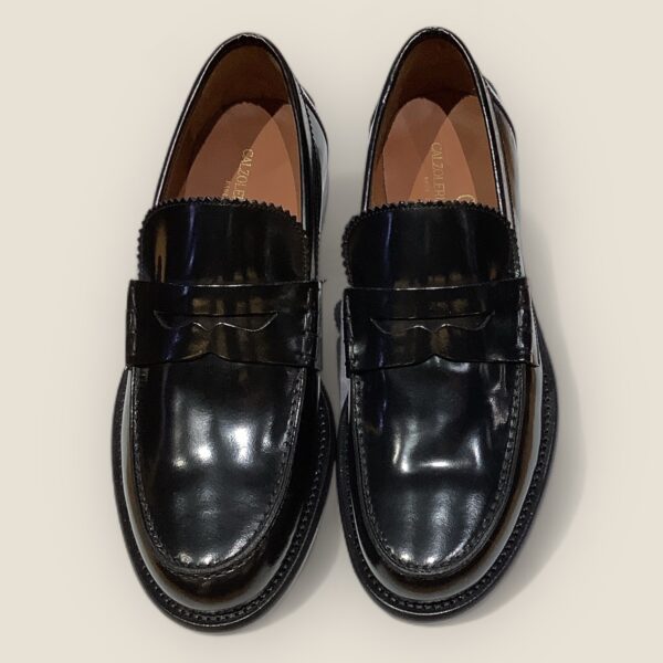 Black Calf Leather Penny Loafer - Image 2