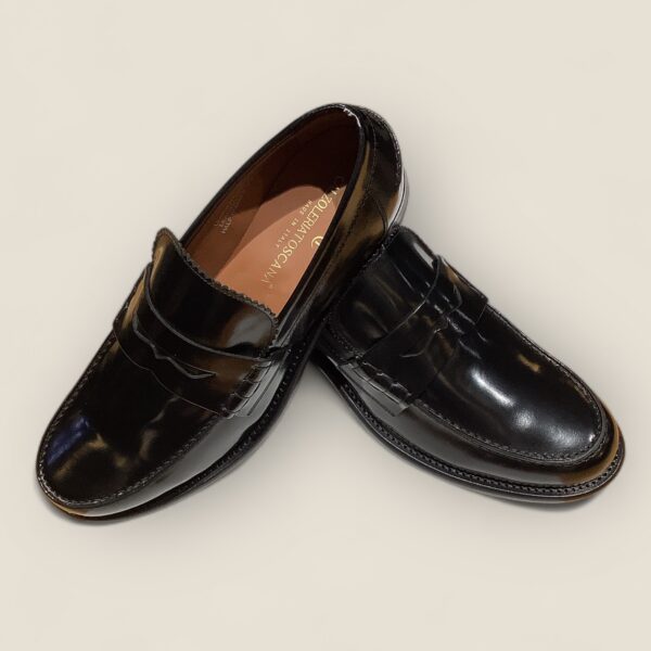 Black Calf Leather Penny Loafer - Image 3
