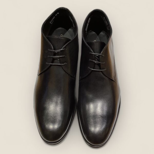 Black Calf Leather Lace Up Chukka Boot - Image 2
