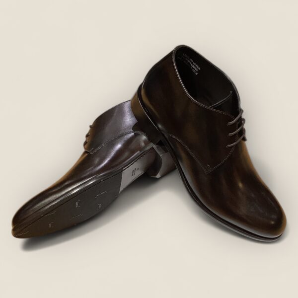 Dark Brown Calf Leather Lace Up Chukka Boot - Image 3