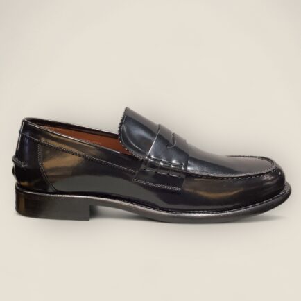 Black Calf Leather Penny Loafer