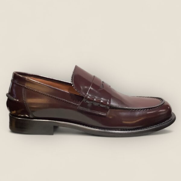 Burgundy Calf Leather Penny Loafer