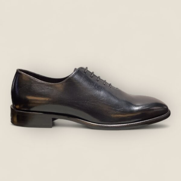 Black Calf Leather Whole Cut Shoe
