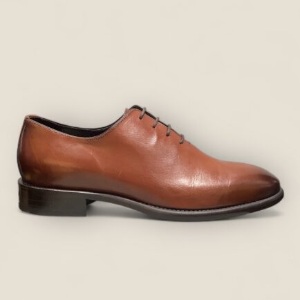 Mahogany Calf Leather Whole Cut Shoe