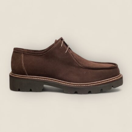 Dark Brown Calf Suede ‘College Shoe’