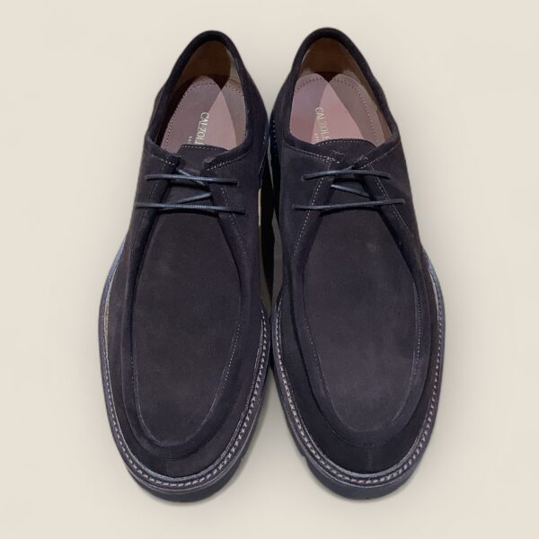 Dark Brown Calf Suede ‘College Shoe’ - Image 2