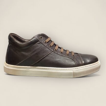 Dark Brown Dip Dyed Leather Sneaker