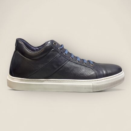 Navy Dip Dyed Leather Sneaker