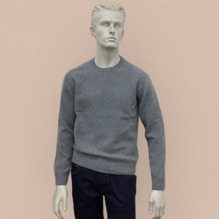 FLY3 Light Grey Wool/Cashmere Crew Neck Sweater