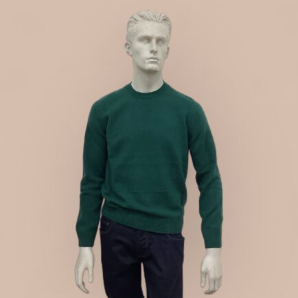 FLY3 Bottle Green Wool/Cashmere Crew Neck Sweater