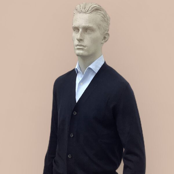 FLY3 Navy Wool Cardigan - Image 2