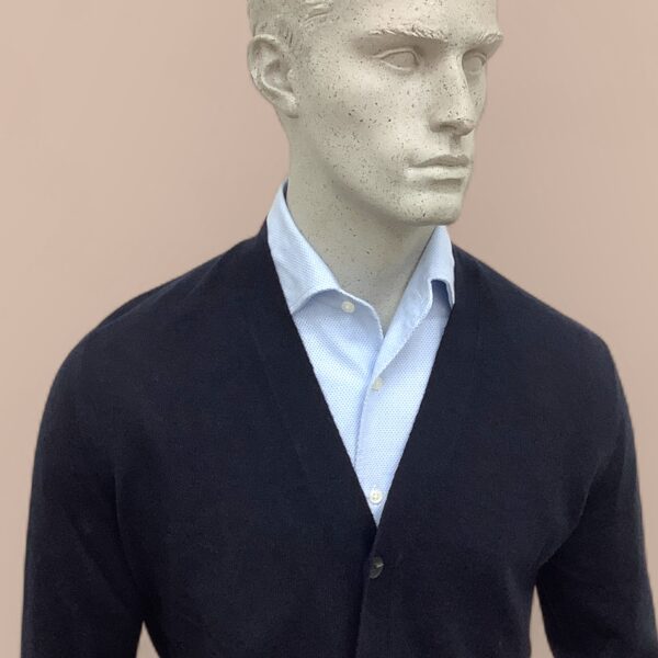 FLY3 Navy Wool Cardigan - Image 3