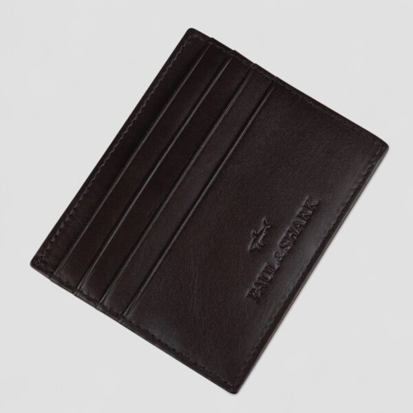 Paul & Shark Dark Brown Leather Cardholder - Image 4