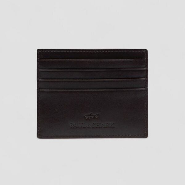Paul & Shark Dark Brown Leather Cardholder