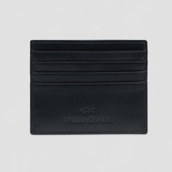 Paul & Shark Black Leather Cardholder