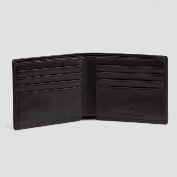 Paul & Shark Dark Brown Leather Billfold Wallet - Image 3