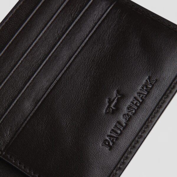 Paul & Shark Dark Brown Leather Billfold Wallet - Image 4