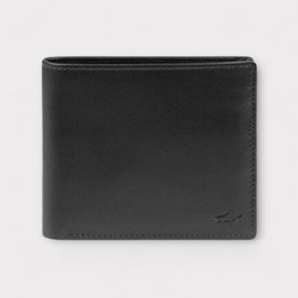 Paul & Shark Black Leather Wallet With Coin Compartment