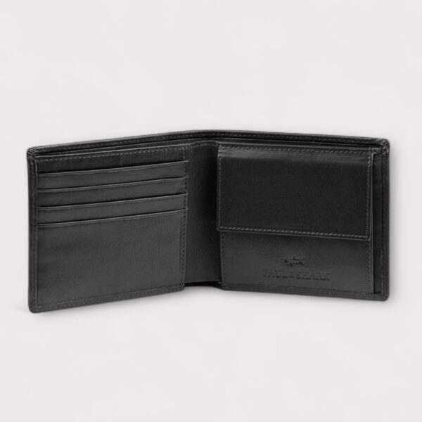 Paul & Shark Black Leather Wallet With Coin Compartment - Image 3