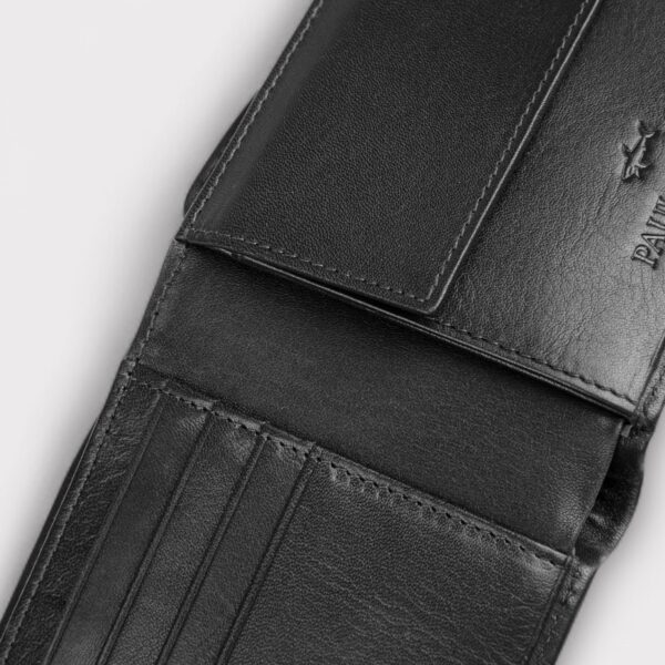 Paul & Shark Black Leather Wallet With Coin Compartment - Image 4