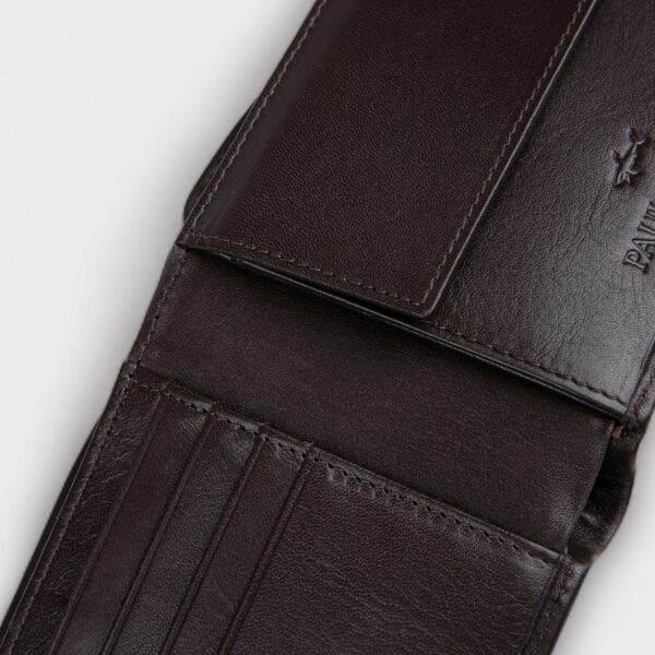 Paul & Shark Dark Brown Leather Wallet With Coin Compartment - Image 4