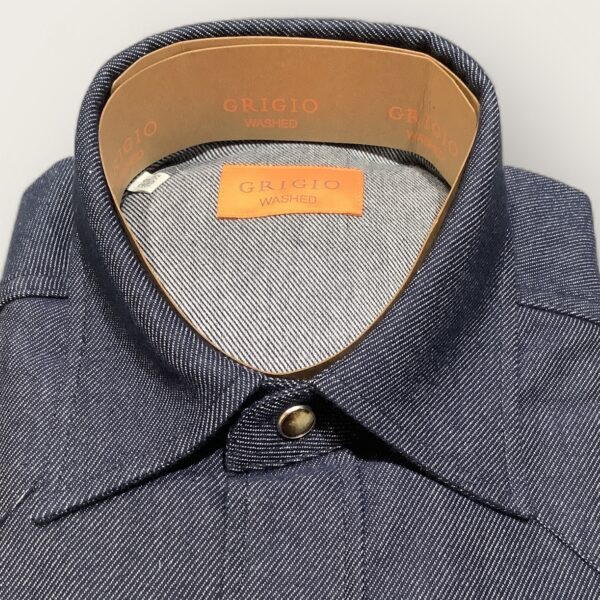 Grigio ‘Washed’ Durango Denim Look Shirt - Image 2