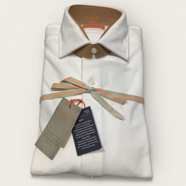 Grigio ‘Washed’ Jumper White Cotton Jersey Shirt