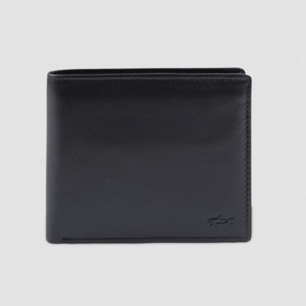 Paul & Shark Black Leather Billfold Wallet