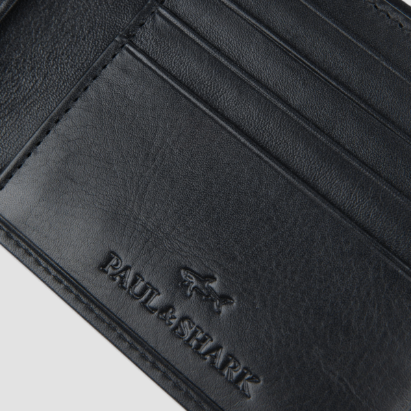 Paul & Shark Black Leather Billfold Wallet - Image 4