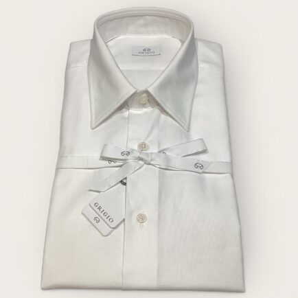 Grigio White Cotton Oxford Business Shirt