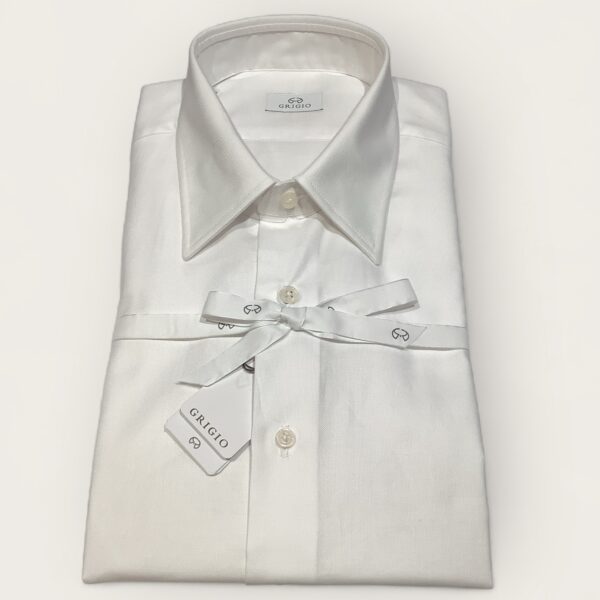 Grigio White Cotton Oxford Business Shirt