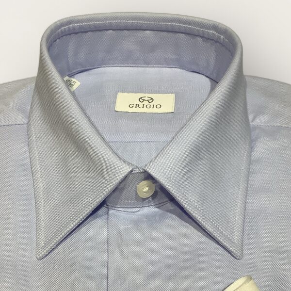 Grigio Blue Cotton Oxford Business Shirt - Image 2