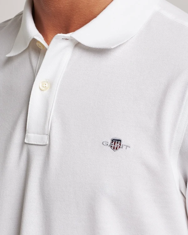 GANT White Shield Piqué Polo - Image 3