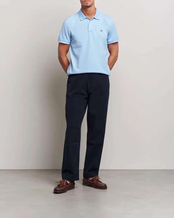 GANT Sky Blue Shield Piqué Polo - Image 2