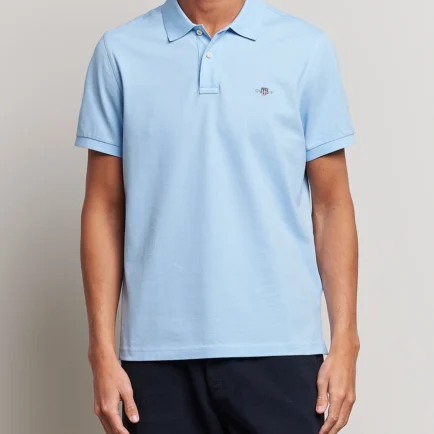 GANT Sky Blue Shield Piqué Polo